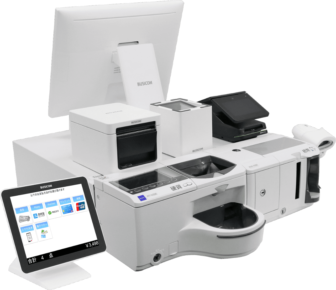 自動釣銭機付きPOSレジセット（グローリー社製）