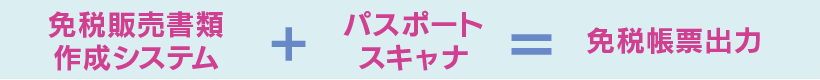 免税販売書類作成システムとパスポートスキャナでかんたんに免税帳票を出力！