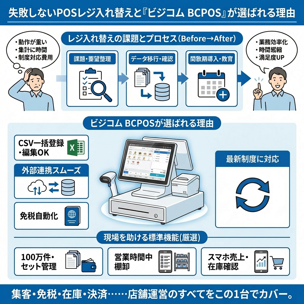 失敗しないPOSレジの入れ替え！店舗運営を劇的に効率化する方法｜株式 