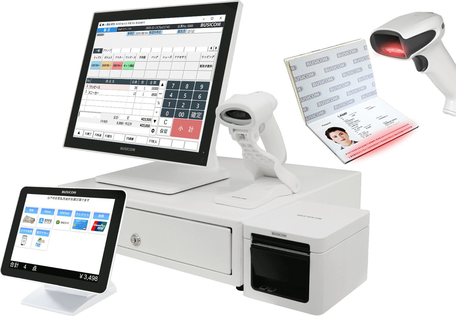 POSレジスタンドと周辺機器一式 iPadのPOSレジ（USB-C対応） | Square